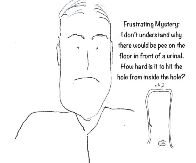 How can people miss when peeing in a urinal
