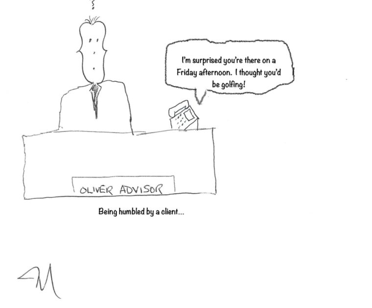 Financial advisor talking about being in the office