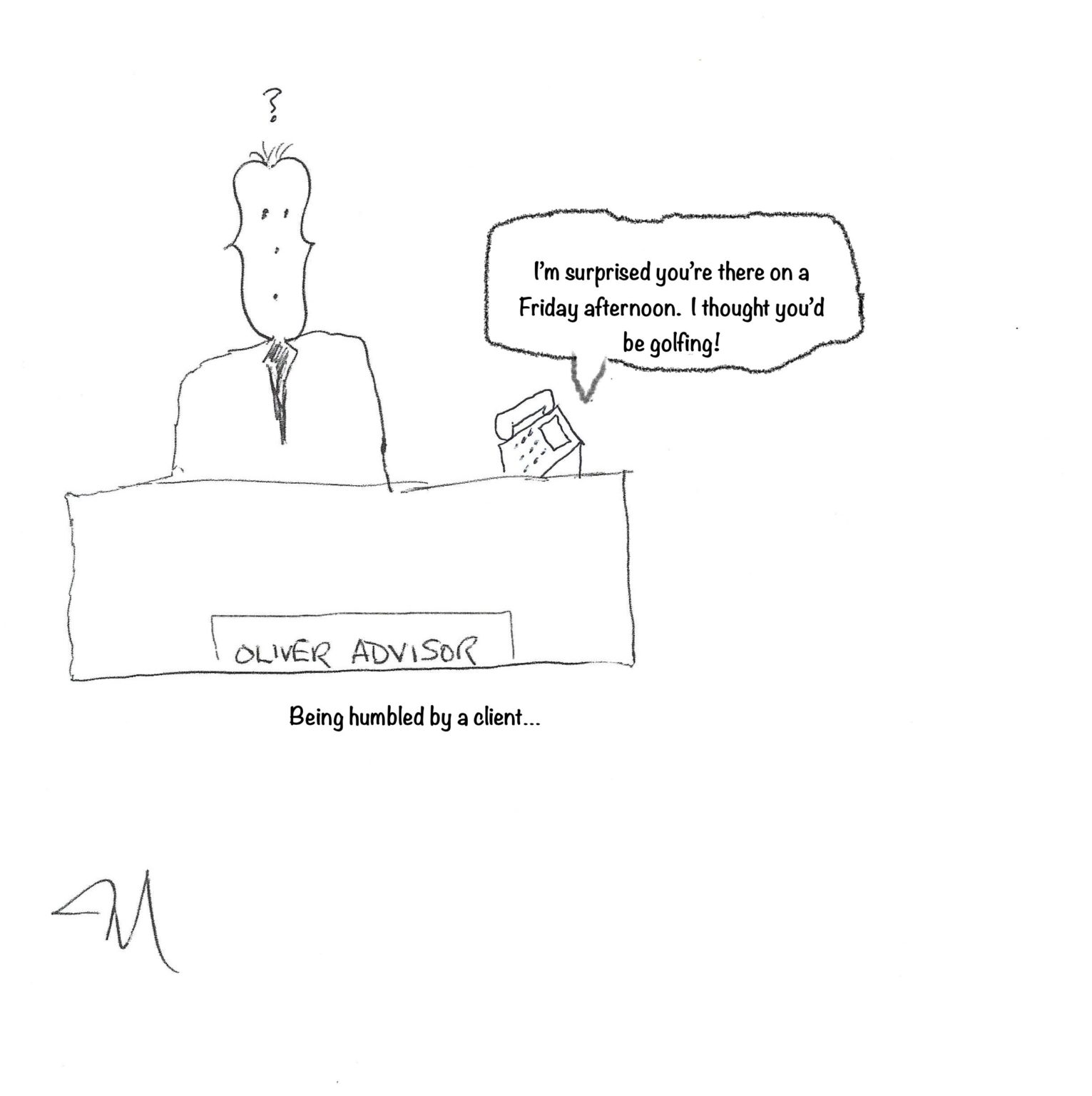 Financial advisor talking about being in the office