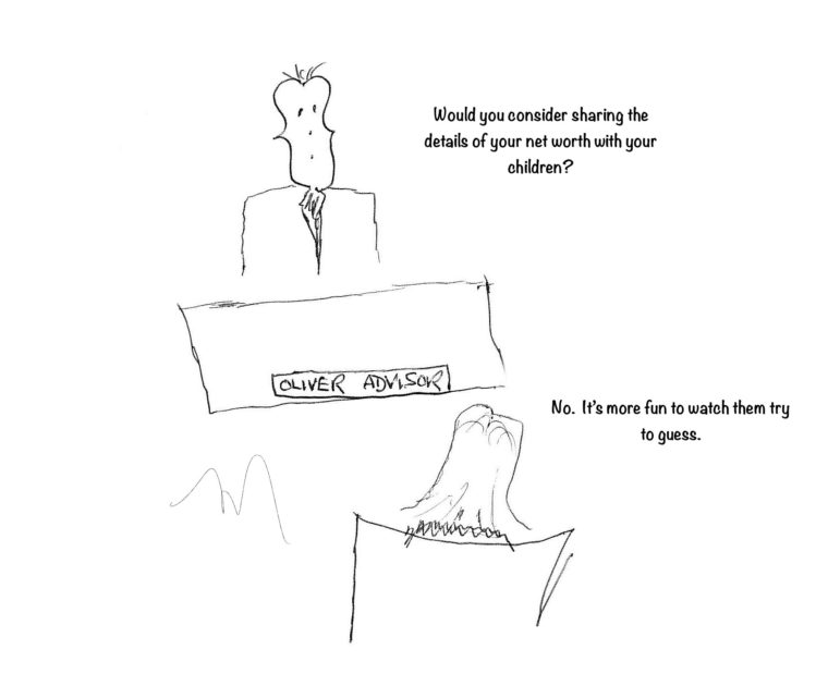 Financial advisor talking about sharing financial information with a woman's child