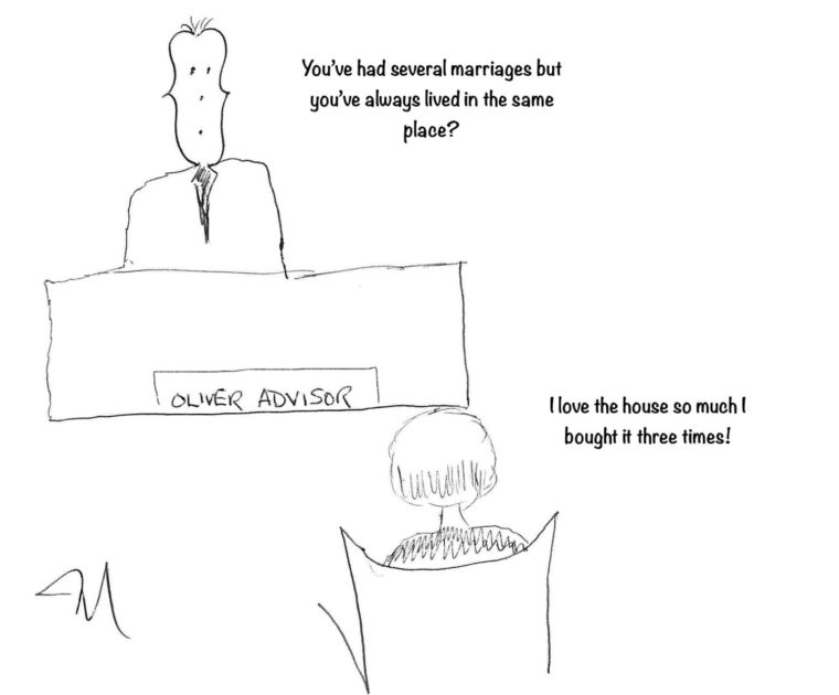 Women expressing to her financial advisor that she loves her home