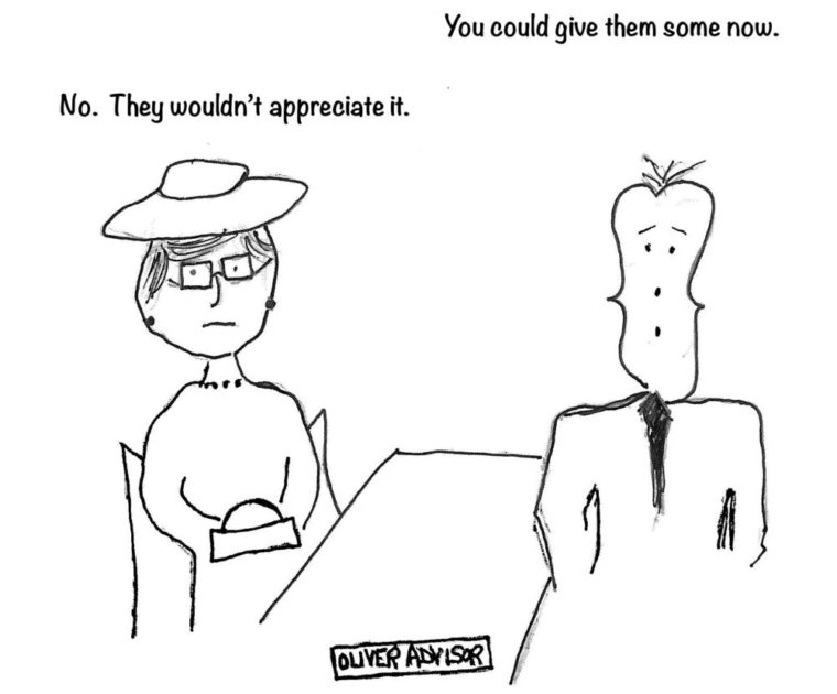 Women speaking to her financial advisor about putting aside money for her kids