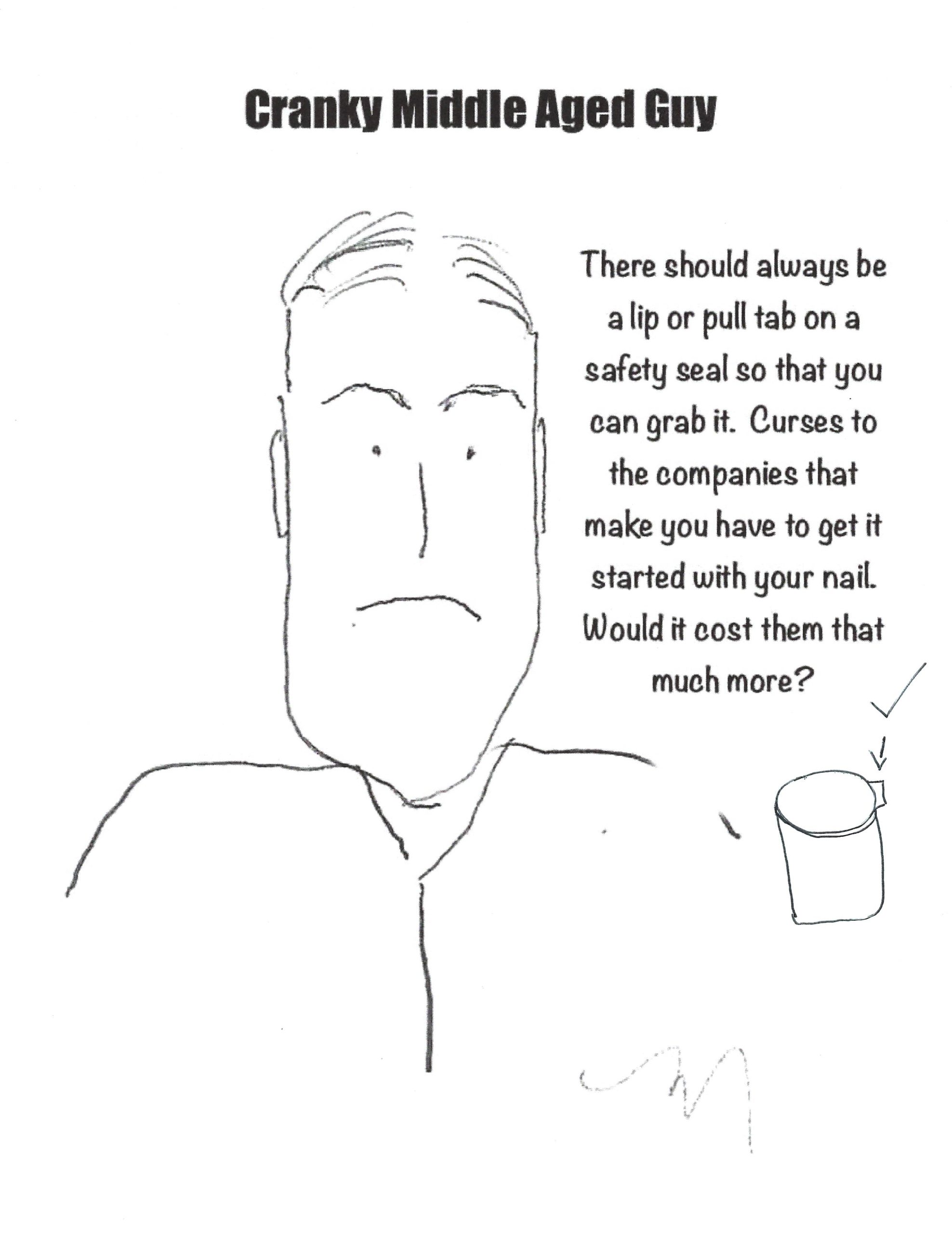 Comic that expresses the need for safety seals on cans