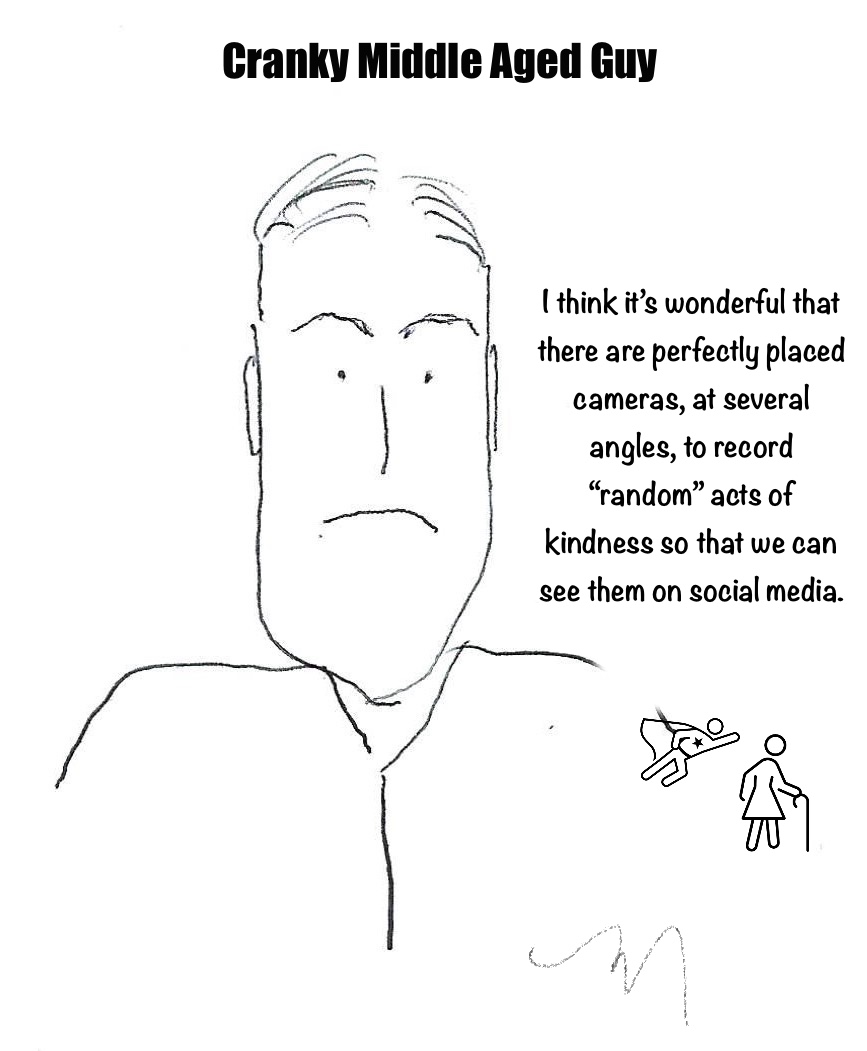 Ironic how social media is able to capture "random" acts of kindness